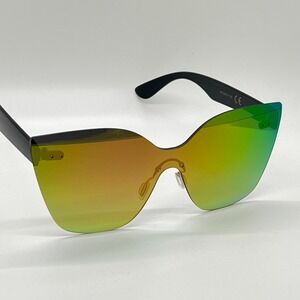 Rimless Sunglasses Women Cat Eye Mirror Colorful Lens UV400 Protect Lentes Gafas